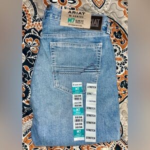NWT mens ARIAT jeans M-series M7 slim fit,straight leg SIZE 32x36